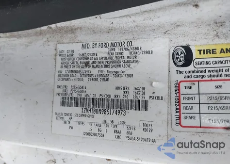 2008 Ford Mustang V6 Deluxe from USA, damaged, VIN 1ZVHT80N985174973